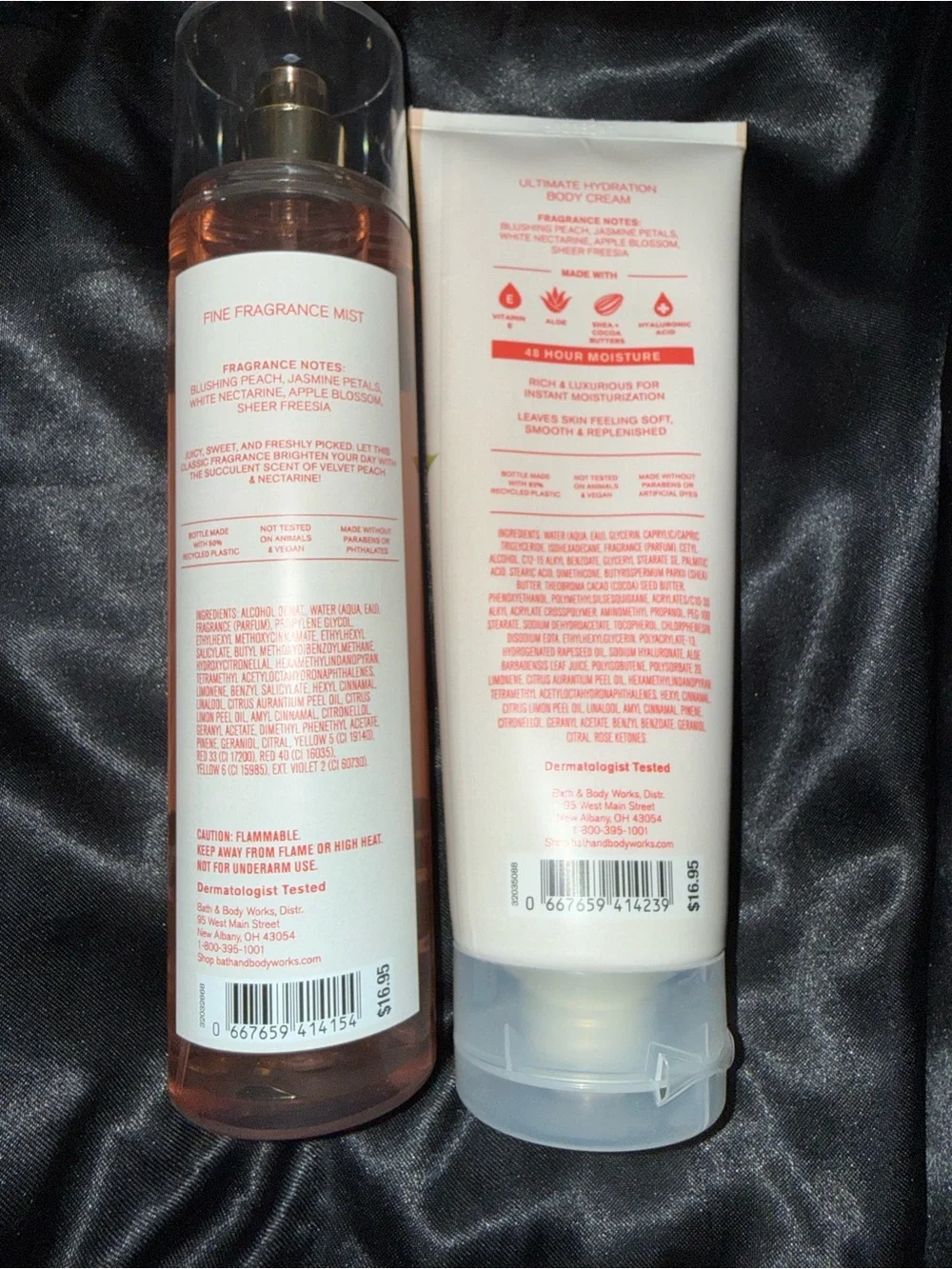 Bath & Body Works Pretty As A Peach Mist & Cream - Peach, White